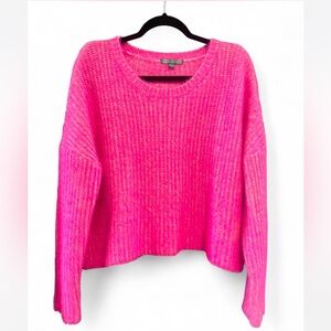 Good Luck Gem Hot Pink Oversized Sweater | Size L